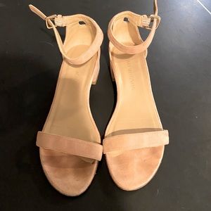 Stuart Weitzman pink suede sandals